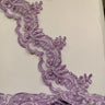 1 Yard Luxurious Beaded & Corded Lace Trimming Embroidered on 100% Polyester Organza for Special Occasion Dresses 3 Inch Width