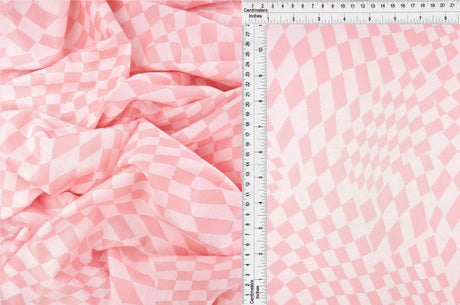 58/60" Double Knit Jacquard Checker Fabric 83% Polyester 13% Rayon 4% Spandex 240 GSM by Yard