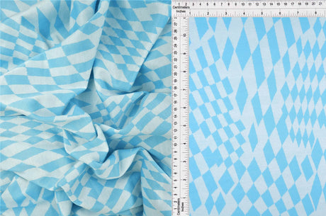 58/60" Double Knit Jacquard Checker Fabric 83% Polyester 13% Rayon 4% Spandex 240 GSM by Yard