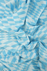 Double Knit Jacquard Checker Fabric Stretch Checkered Knit, 58/60" Wide