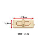 S836 Simple Style Custom Logo High Quality Hardware Accessories Alloy Metal Bag Clasp Press Turn Twist Lock for Handbag for Women Bag