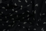 58/60" Double Knit Jacquard Paisley Leaf Fabric 96% Polyester 4% Spandex 240 GSM Yard