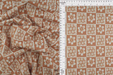 Double Knit Jacquard Flower Checker Fabric 1 Yard Soft Stretch Textured 58/60" Wide
