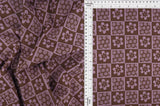 58/60" Double Knit Jacquard Flower Checker Fabric 97% Polyester 3% Spandex 220 GSM Yard