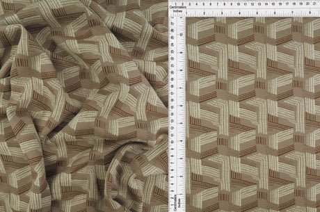 58/60" Double Knit Jacquard Geo Fabric Stretch Polyester 220 GSM by Yard