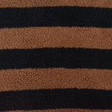 1 Yard Brown Black Stripe Fleece Sweatshirt Knit Fabric Activewear Jackets 61 Inches Width