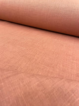 1 Yard Clay Pure Linen Fabric, Softened Finish 5.5 oz Midweight 57 Inches Wide