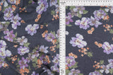 Vintage Floral Knit Fabric Soft Stretch Flower Print, 58/60" Wide