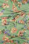Vintage Floral Knit Fabric Soft Stretch Flower Print, 58/60" Wide