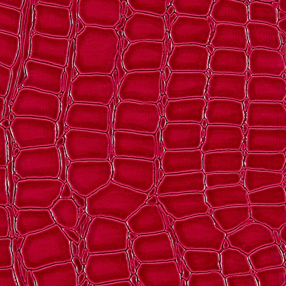 1 Yard Faux Crocodile Vinyl Fabric 100% Polyester