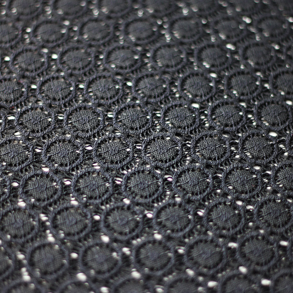 Victorian Stretch Lace Nylon Spandex Fabric - Multiple Colors, Polka Dot Lace, 58/60" Width, 170 GSM (1 Yard)