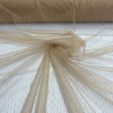 1 Yard 2 Way Stretch Dots Point Net Mesh Fabric for Bridal Gowns, Evening Dresses & Costumes 60"