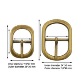 Antique Brass Zinc Alloy Belt Buckle for Bags & Belts