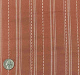 Rayon Twill Yarn Dyed Stripe 1D1041 Rust Rayon Fabric - Rust Stripe, 54/55" Width