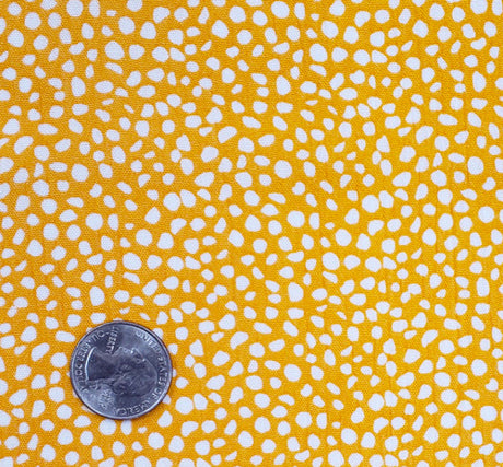 1 Yard Rayon Crinkle Mustard Ivory Fabric for Dresses Blouses Skirts and Crafts 50 52 Width