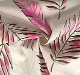 1 Yard Rayon Linen Blend Fabric Pink Mustard Mix 53/54" Width Apparel Use