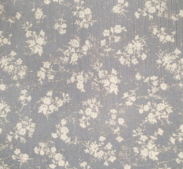 Rayon Crinkle 1D1274 Rayon Fabric - Gray Beige Crinkle Texture, 50/52" Width