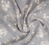 1 Yard Gray Beige Rayon Crinkle Woven Fabric 50/52 Inch Wide Soft and Lightweight