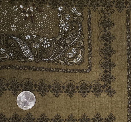 1 Yard Military Olive Rayon Crinkle Fabric Lightweight and Soft Material for Dresses Blouses and Skirts 50/52 Inch Width
