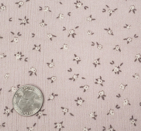 1 Yard Textured Rose Dust Rayon Crinkle Fabric Rayon Crepon Apparel 50/52 Inch Width