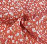 1 Yard Coral Rayon Crepon Soft Lightweight Woven Textured Apparel Material Width 50/52"