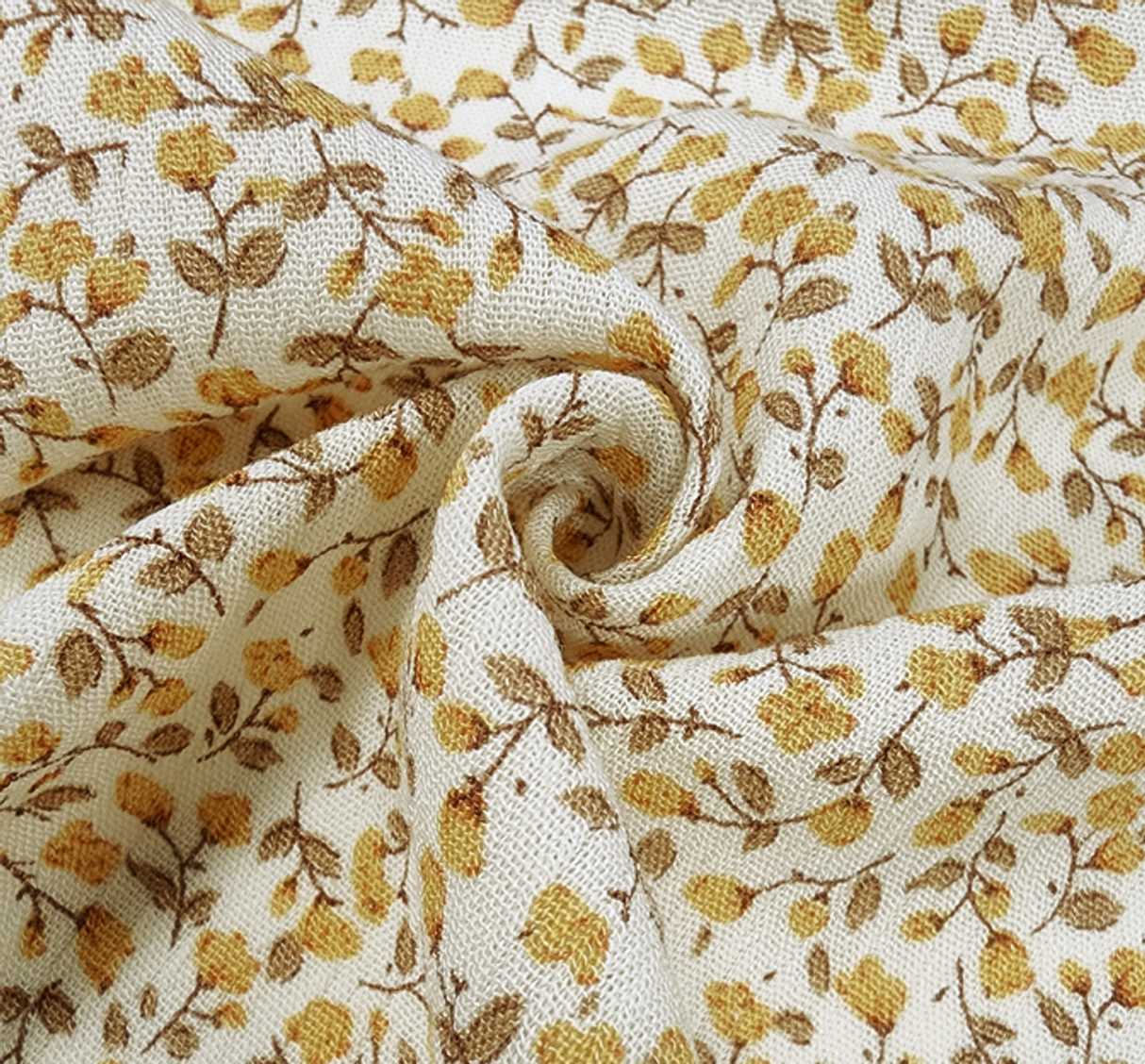 1 Yard Mellow Yellow Rayon Crepon Fabric Lightweight Woven Textured Pleated Apparel Width 50/52"