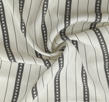 Rayon Poplin Ivory/Black Soft 54/55" Apparel 1 Yard Fabric