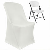 Ivory Premium Spandex Lifetime Folding Chair Cover 220 GSM 1pc