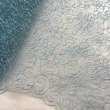 Corded Bridal Lace Fabric Embroidered Net Mesh Bridal Dress Wear