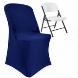 Navy Blue Premium Spandex Lifetime Folding Chair Cover 220 GSM