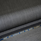 Med Grey Herringbone Merino Wool Fabric 58/60in Width by the Yard