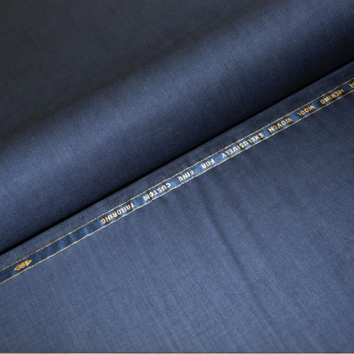 Blue Sharkskin Merino Wool Fabric 58/60in Width by the Yard Soft