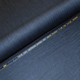 Blue Herringbone Merino Wool Fabric 58/60in Width by the Yard