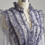 Ruffle Organza Fabric Sheer Polyester Mesh 52 to 54 Inch Wide