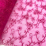 Corded Bridal Lace Fabric Embroidered Net Mesh Party Dress Wear