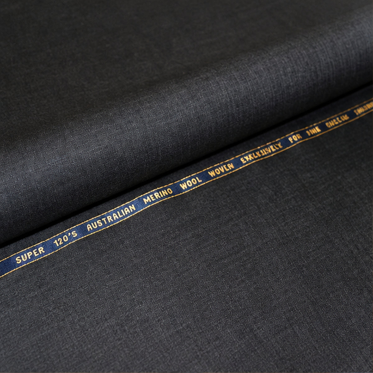 Charcoal Sharkskin Merino Wool Fabric 58/60in Width by the Yard