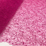Corded Couture Bridal Lace Fabric Net Mesh Embroidered 54 Inch
