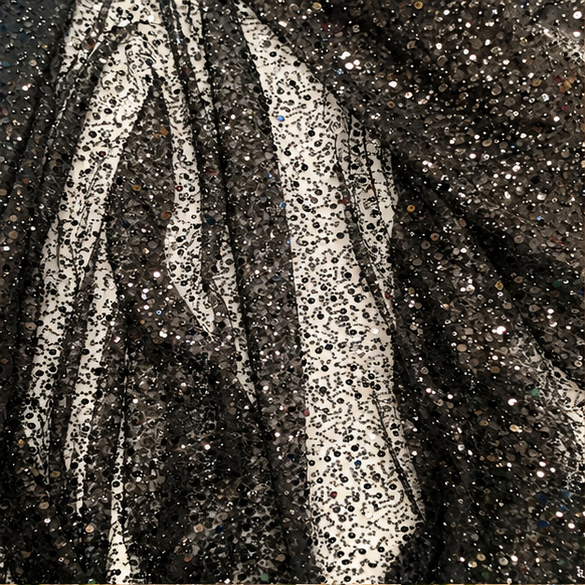 BPS Mesh Lace Black Mesh Fabric Sheer Stretch by the Yard Decor