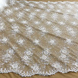Floral Lace Fabric Embroidered Net Mesh Party Dress Wear Decor