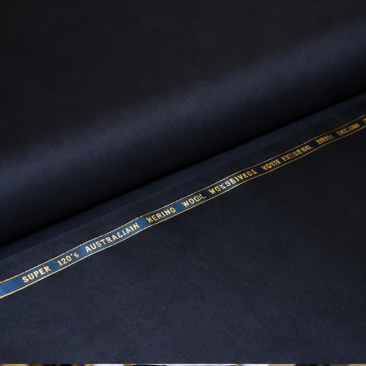 Midnight Navy Super Merino Wool Fabric 58/60in Width by the Yard