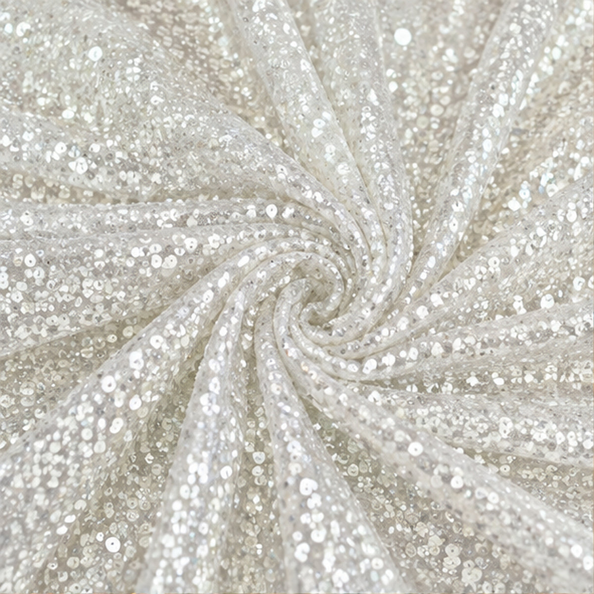 BPS Mesh Lace White Fabric Sheer Stretch Floral by the Yard Decor