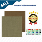 Greystone Polyester Linen Blend Fabric, Durable & Stylish for Upholstery & Drapery