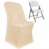 Champagne 4 Way Stretch Spandex Chair Slipcover 220 GSM Fitted