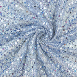 BPS Mesh Lace Lt. Blue Fabric Sheer Stretch by the Yard Decor