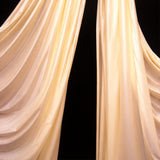 Ivory Low Stretch Polyester Fabric Extra Wide 108/120 Inch Yard