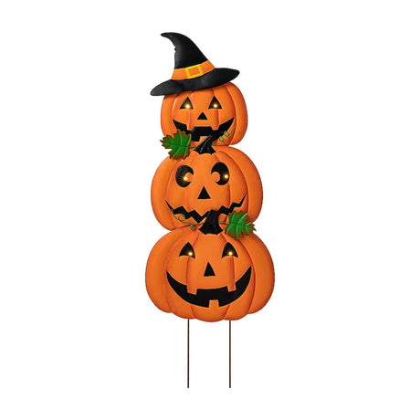 Glitzhome 331ft Lighted Jack-O-Lantern Yard Decoration Halloween Pumpkin Stake
