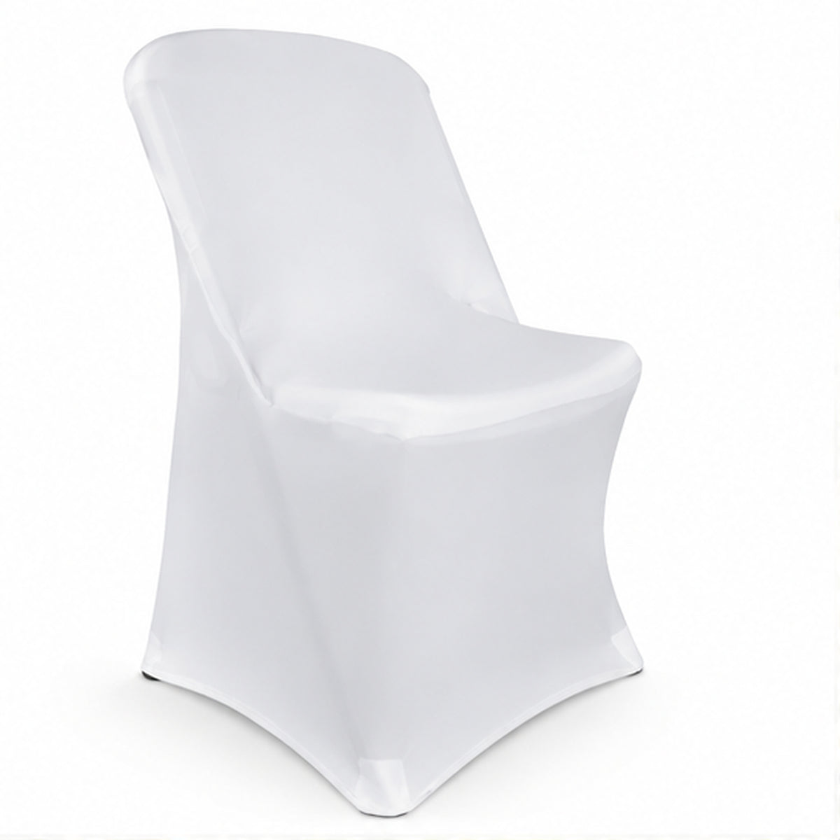 White Premium Spandex Lifetime Folding Chair Cover Stretch Fit
