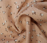 1 Yard Sandstone Rayon Crinkle Fabric Rayon Lightweight Apparel 50/52 Inch Width