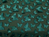 1 Yard Green 3D Butterfly Embroidered Mesh Tulle Fabric for Dresses & Decorations, 54" Wide