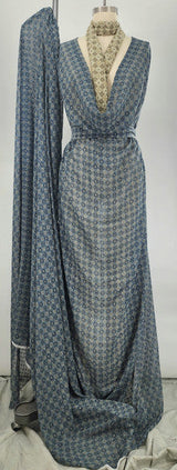 1 Yard Taupe Clip Dot Chiffon Fabric 57/58" Wide Lightweight Soft Polyester Sheer